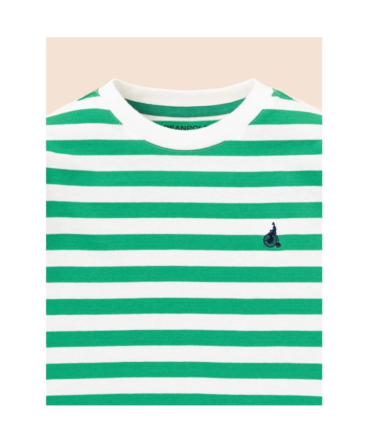 빈폴 키즈(BEANPOLE KIDS) [Essential] 스트라이프 긴소매 티셔츠  그린 (BI5841UE2M) (BI5841UE2M)