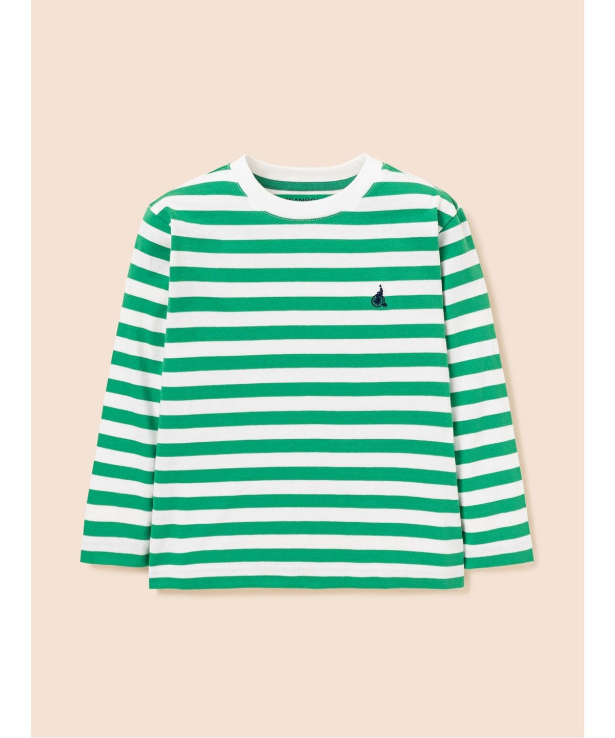 빈폴 키즈(BEANPOLE KIDS) [Essential] 스트라이프 긴소매 티셔츠  그린 (BI5841UE2M) (BI5841UE2M)