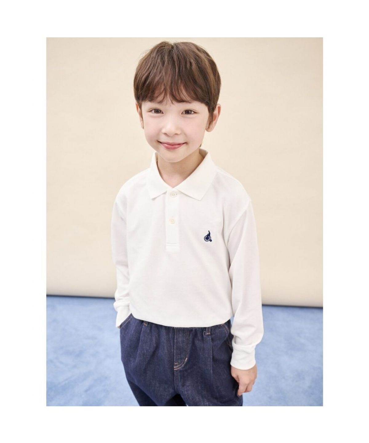 빈폴 키즈(BEANPOLE KIDS) [Essential] 피케 칼라 긴팔 티셔츠  아이보리 (BI5841UE30) (BI5841UE30)