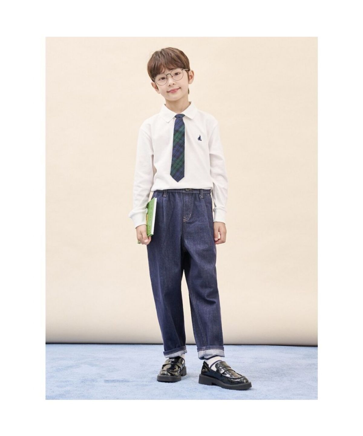 빈폴 키즈(BEANPOLE KIDS) [Essential] 피케 칼라 긴팔 티셔츠  아이보리 (BI5841UE30) (BI5841UE30)