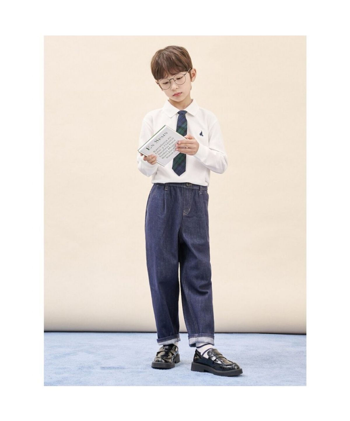 빈폴 키즈(BEANPOLE KIDS) [Essential] 피케 칼라 긴팔 티셔츠  아이보리 (BI5841UE30) (BI5841UE30)