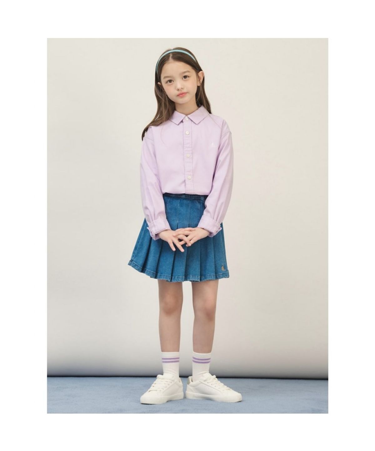 빈폴 키즈(BEANPOLE KIDS) 옥스포드 루즈핏 셔츠  라이트 퍼플 (BI5864G90V) (BI5864G90V) (BI5864G90V) (BI5864G90V)