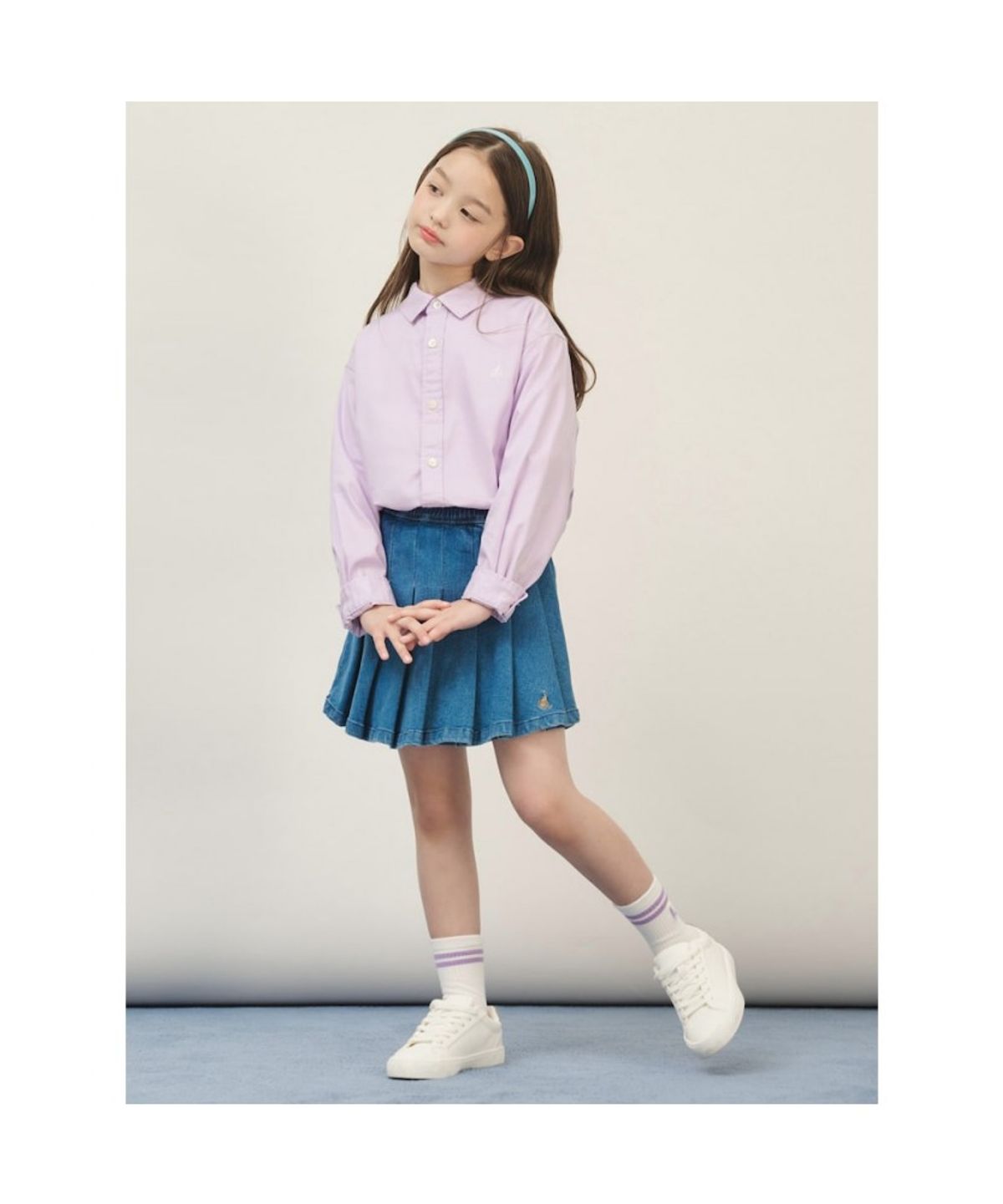 빈폴 키즈(BEANPOLE KIDS) 옥스포드 루즈핏 셔츠  라이트 퍼플 (BI5864G90V) (BI5864G90V) (BI5864G90V) (BI5864G90V)