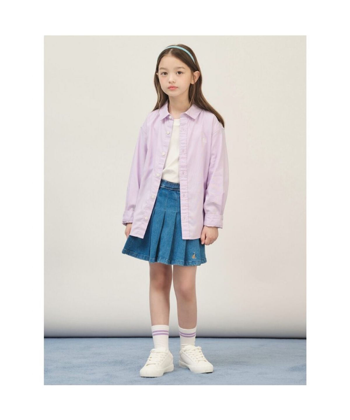빈폴 키즈(BEANPOLE KIDS) 옥스포드 루즈핏 셔츠  라이트 퍼플 (BI5864G90V) (BI5864G90V) (BI5864G90V) (BI5864G90V)