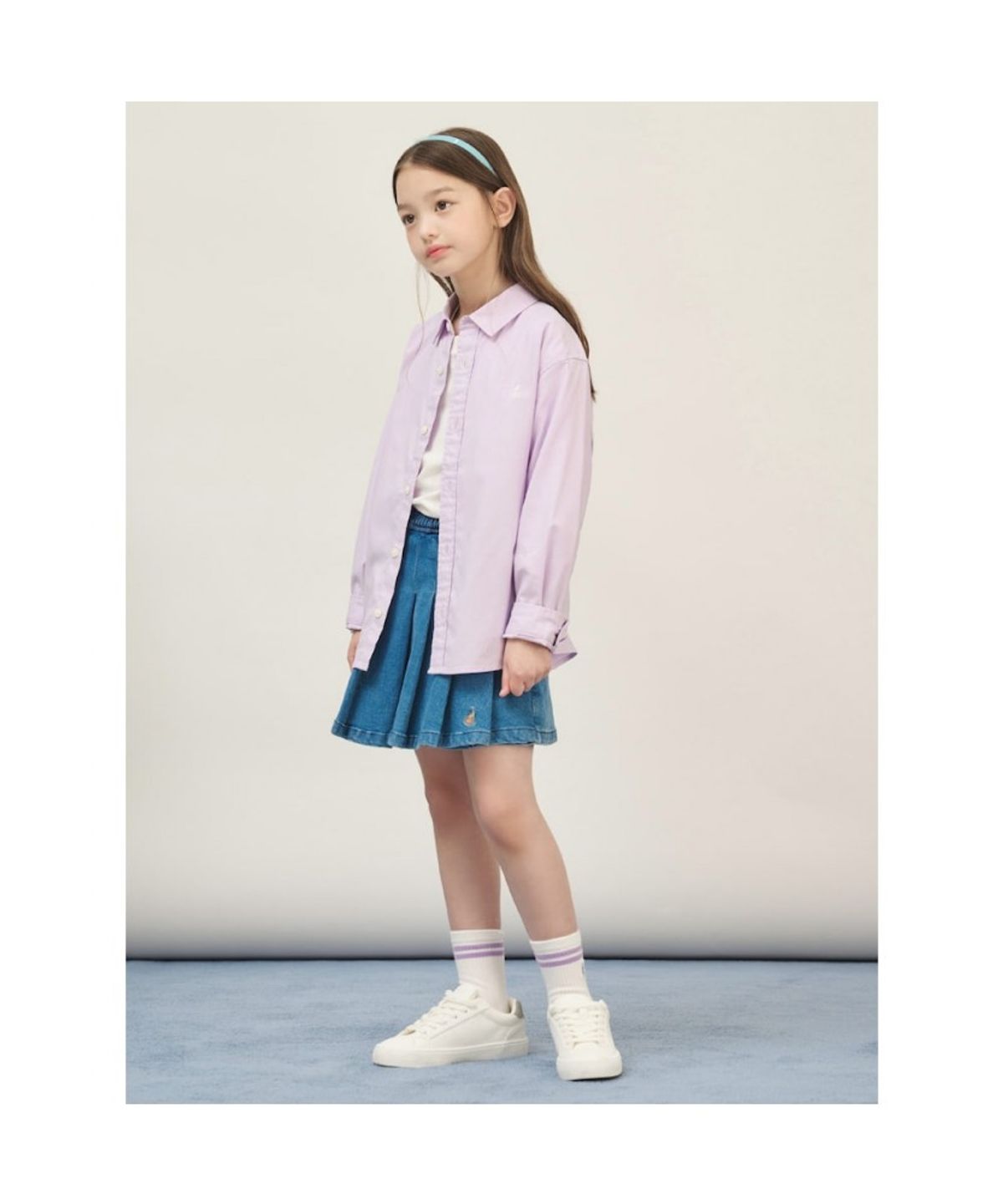 빈폴 키즈(BEANPOLE KIDS) 옥스포드 루즈핏 셔츠  라이트 퍼플 (BI5864G90V) (BI5864G90V) (BI5864G90V) (BI5864G90V)