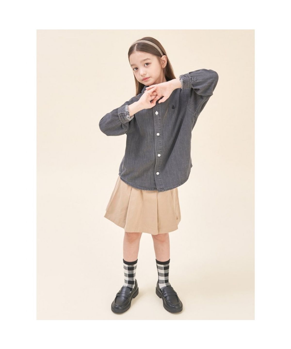 빈폴 키즈(BEANPOLE KIDS) [Essential] 데님 셔츠  그레이 (BI5864UE13) (BI5864UE13)