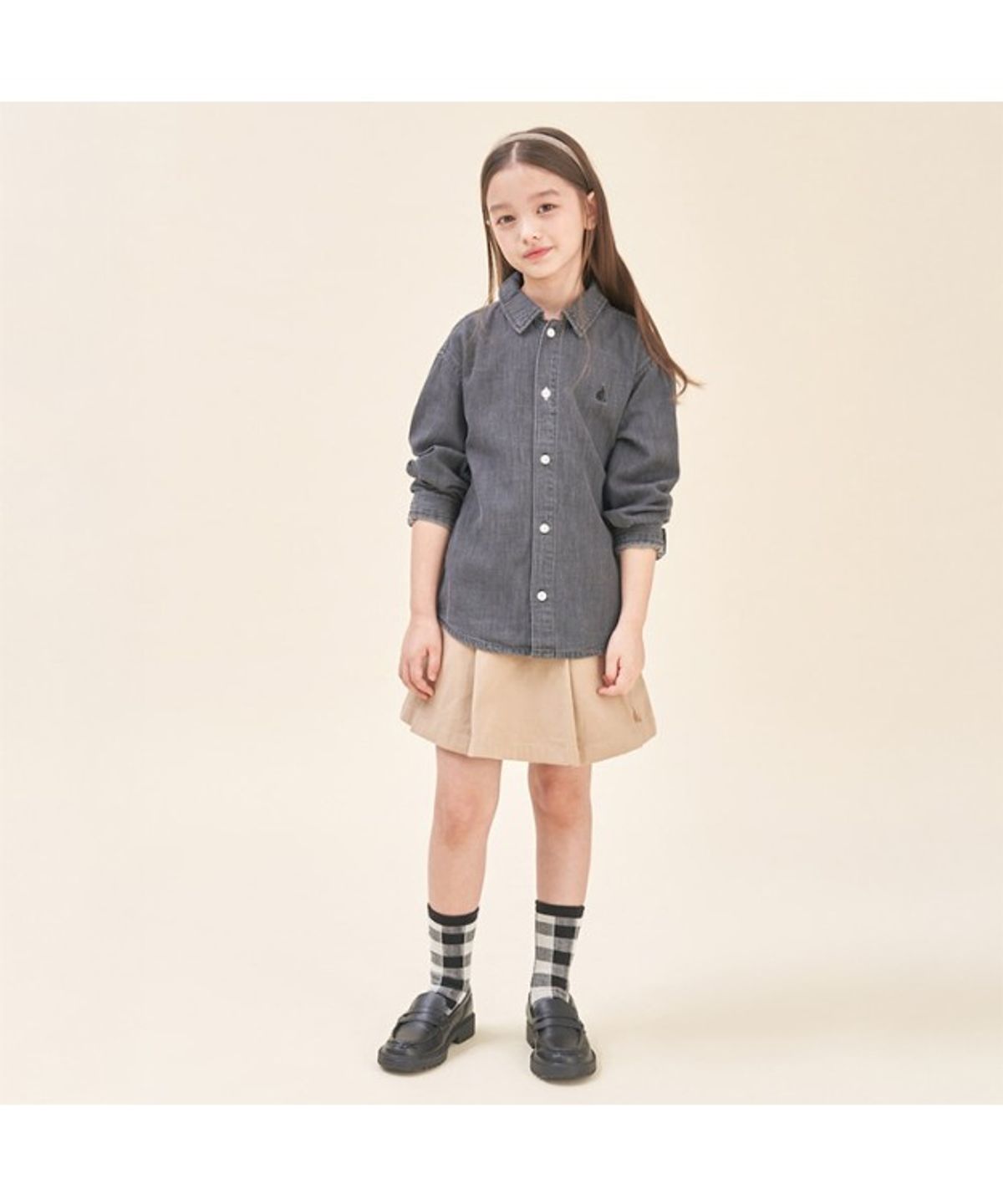 빈폴 키즈(BEANPOLE KIDS) [Essential] 데님 셔츠  그레이 (BI5864UE13) (BI5864UE13)