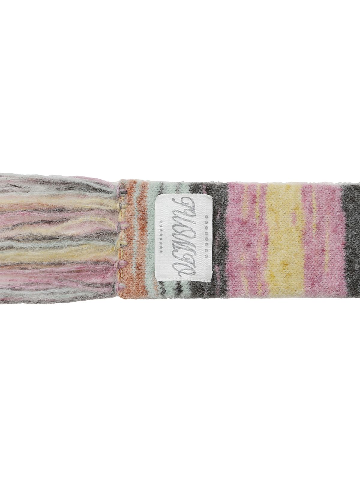 뚜오미오(TUOMIO) STRIPE FRINGE MUFFLER [MULTI]