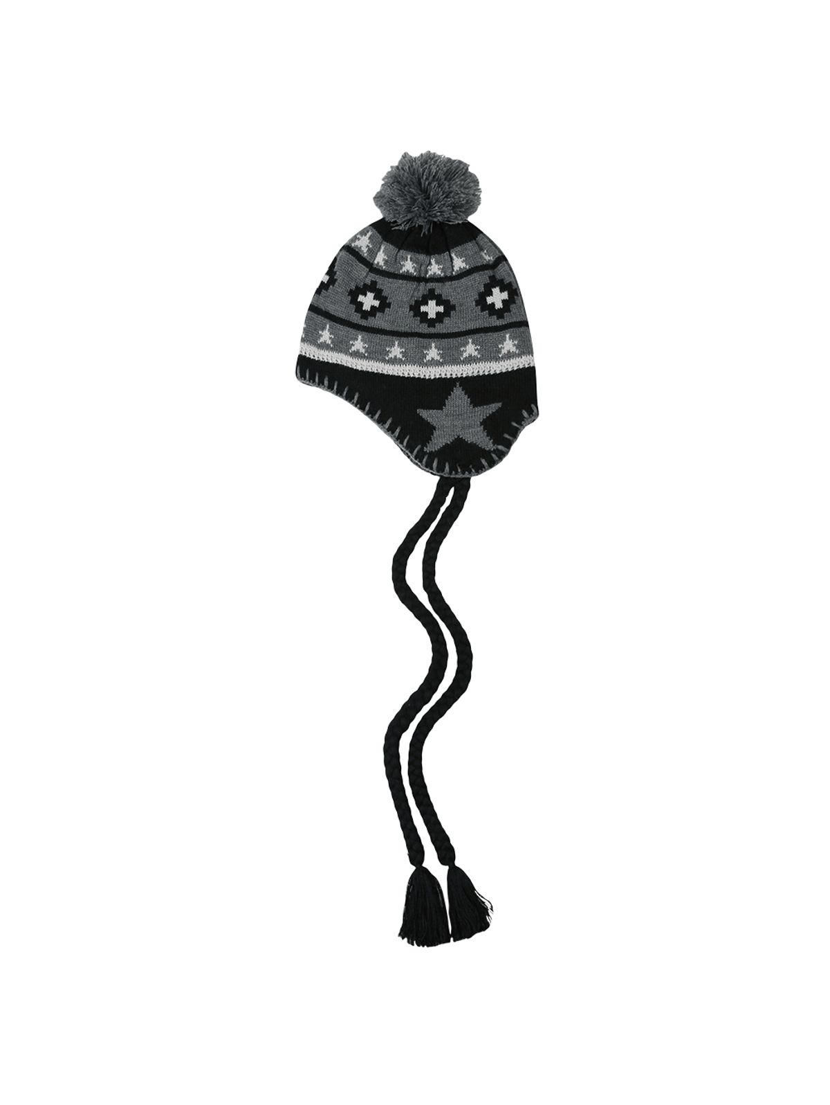뚜오미오(TUOMIO) STAR EARFLAP BEANIE [BLACK]