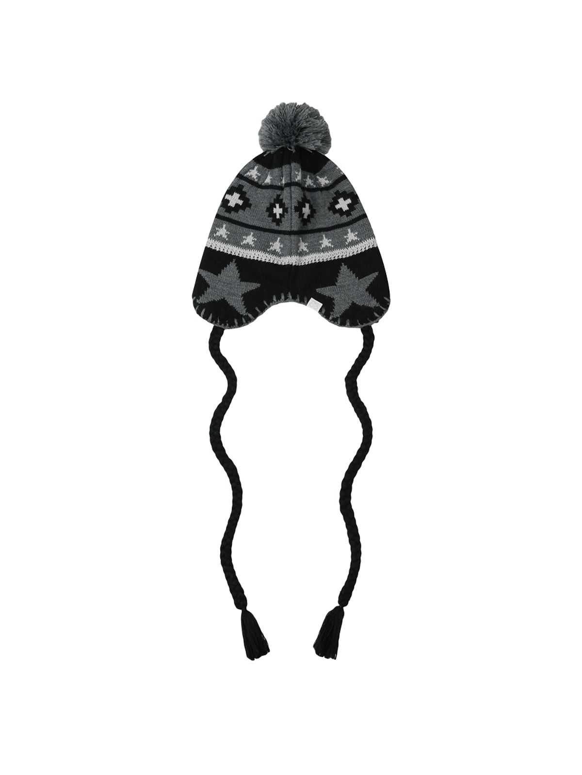 뚜오미오(TUOMIO) STAR EARFLAP BEANIE [BLACK]