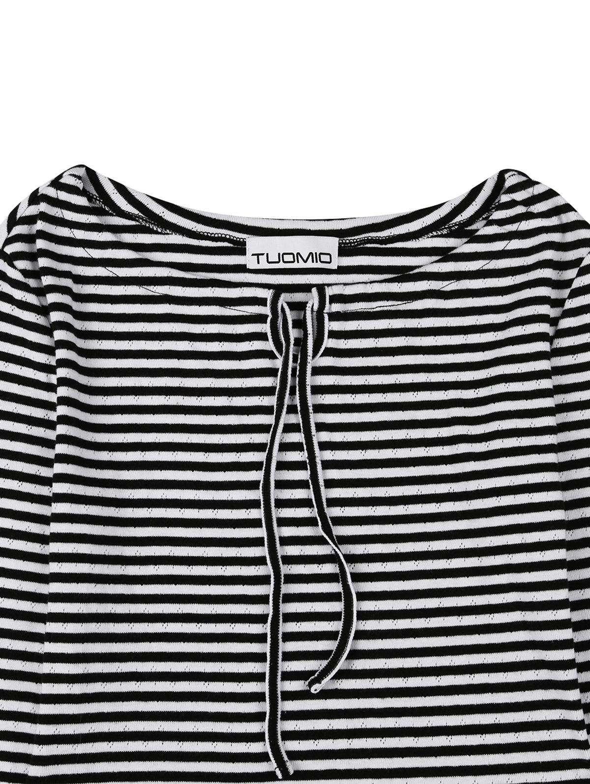 뚜오미오(TUOMIO) POINTELLE PAJAMA TOP [BLACK]