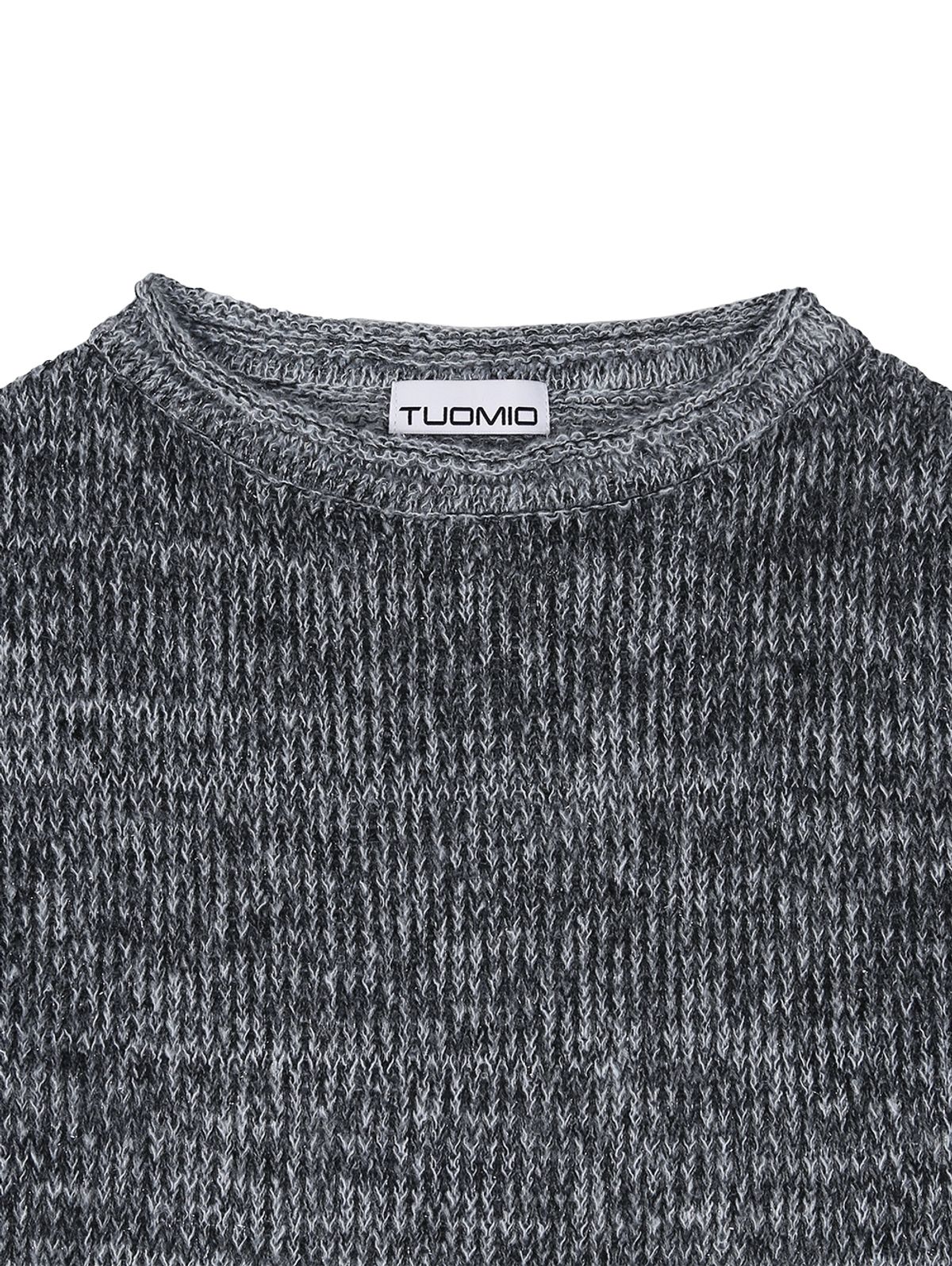 뚜오미오(TUOMIO) OVERSIZED GLITTER SWEATER [DUSTY BLUE]