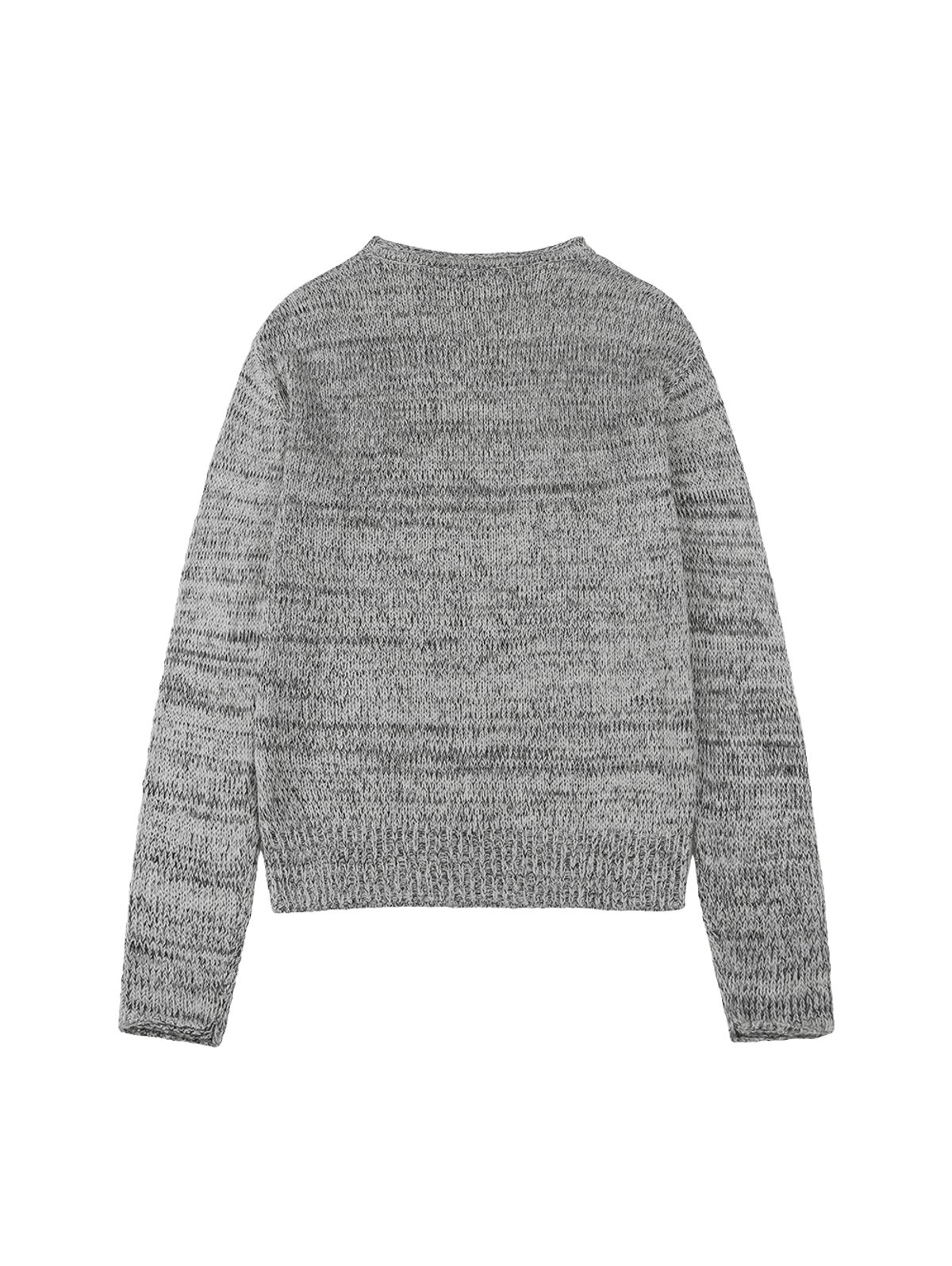 뚜오미오(TUOMIO) OVERSIZED GLITTER SWEATER [GREY]