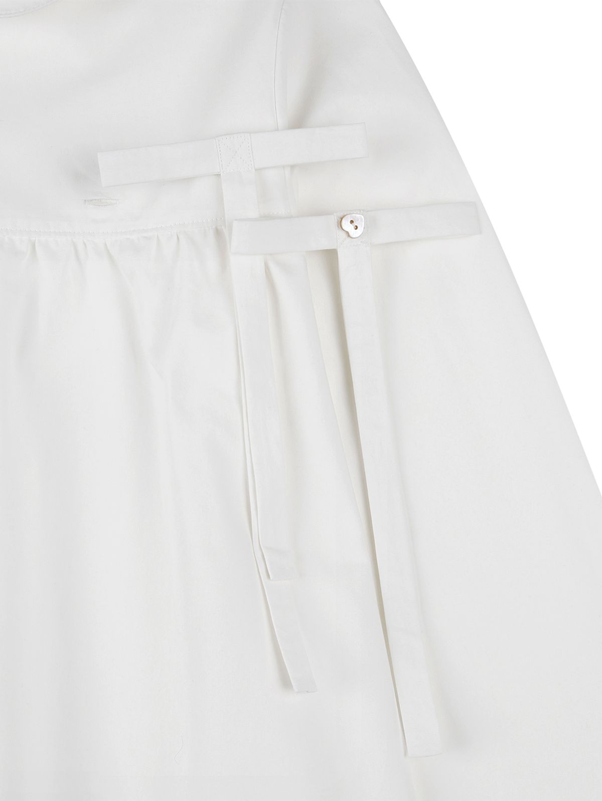 뚜오미오(TUOMIO) ROUND COLLAR RIBBON SHIRT [WHITE]