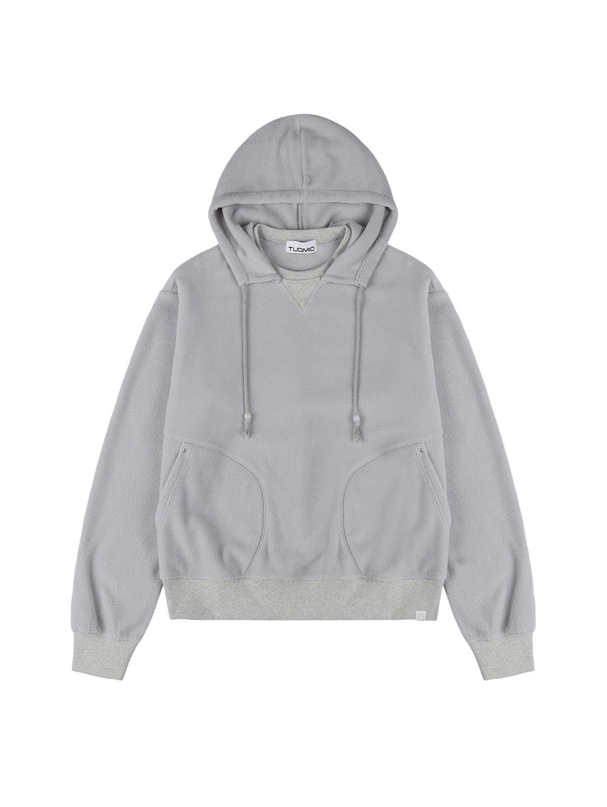 뚜오미오(TUOMIO) OVERSIZED FLEECE HOODIE [LIGHT GREY]