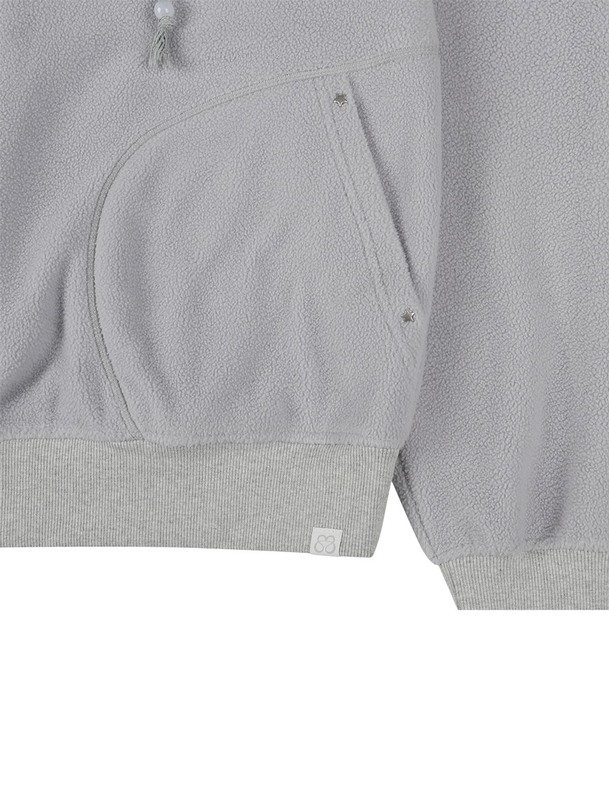 뚜오미오(TUOMIO) OVERSIZED FLEECE HOODIE [LIGHT GREY]