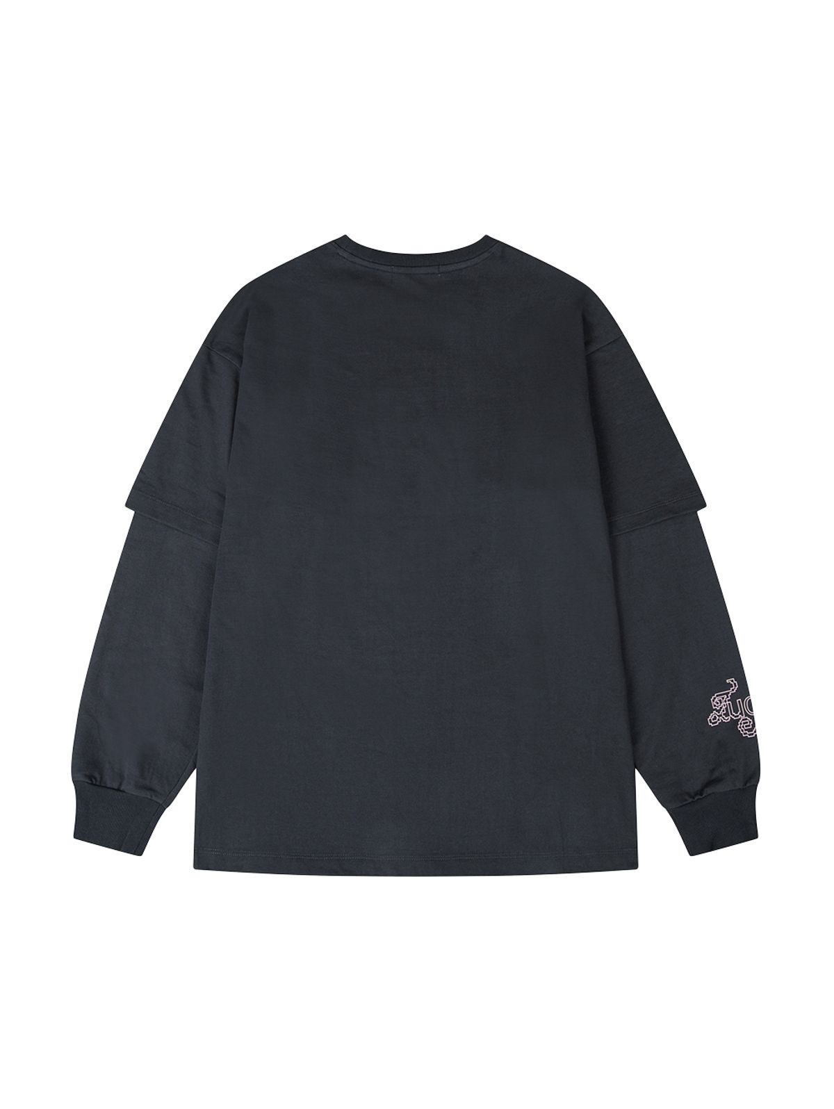 뚜오미오(TUOMIO) STAR STUD LAYERED LONG SLEEVES [CHARCOAL]