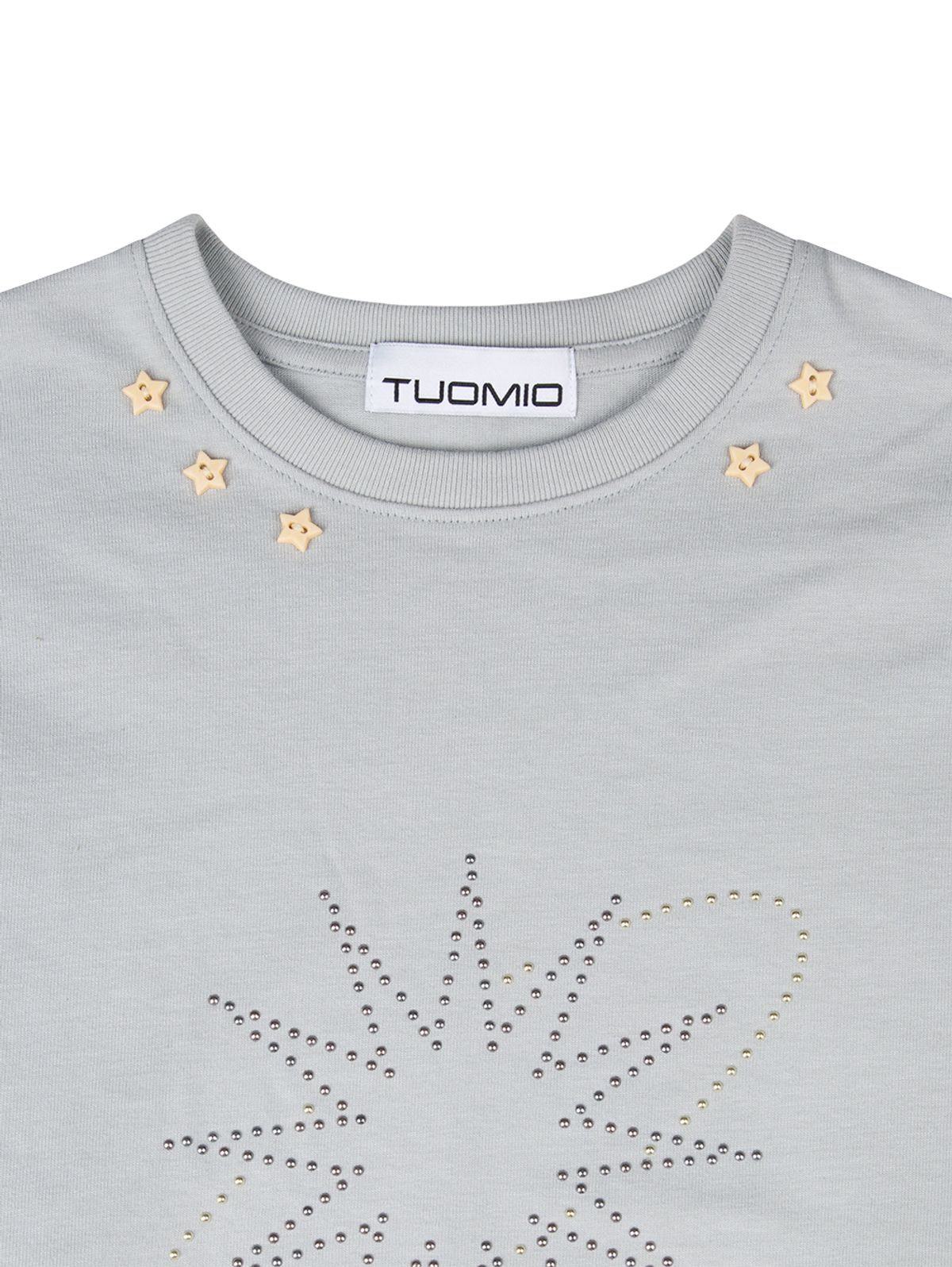 뚜오미오(TUOMIO) STAR STUD LAYERED LONG SLEEVES [LIGHT GREY]
