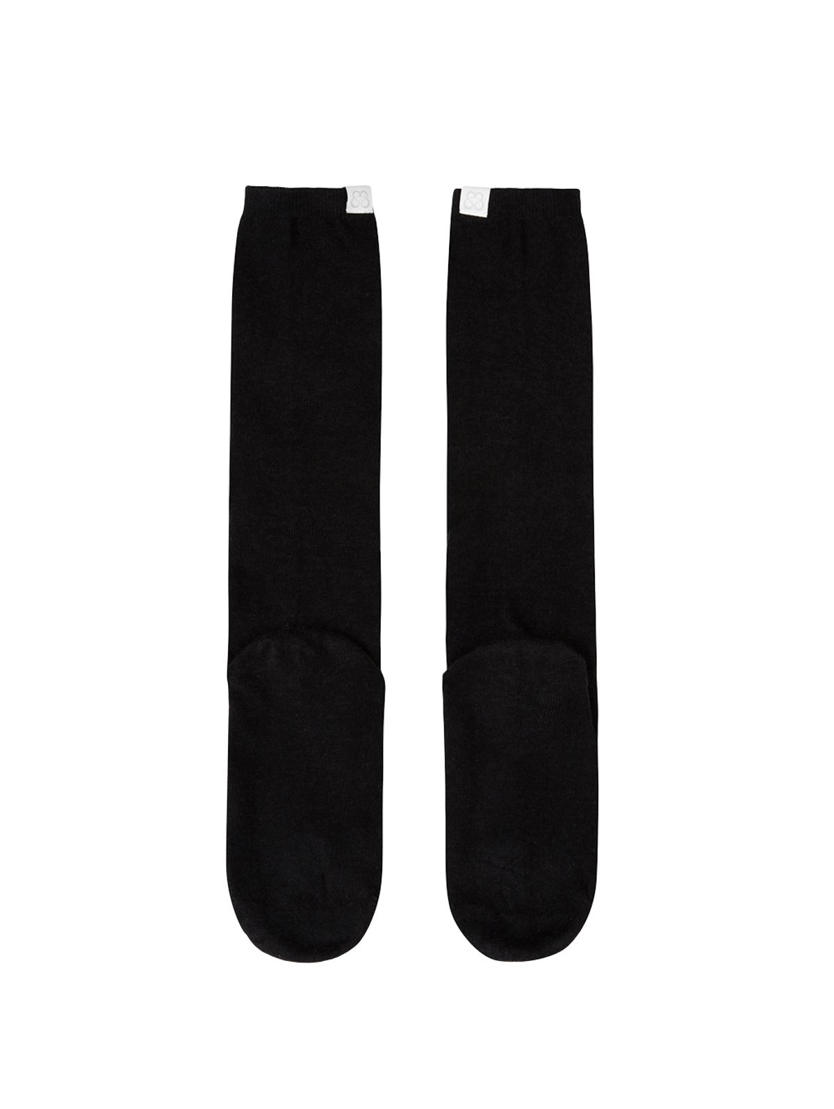 뚜오미오(TUOMIO) RIBBON GRAPHIC KNEE SOCKS [BLACK]