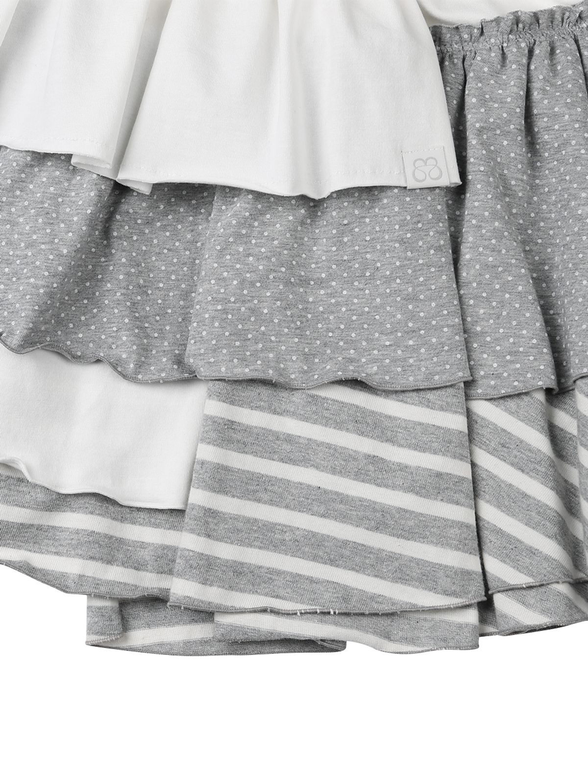 뚜오미오(TUOMIO) BANDED LAYERED SKIRT [WHITE]