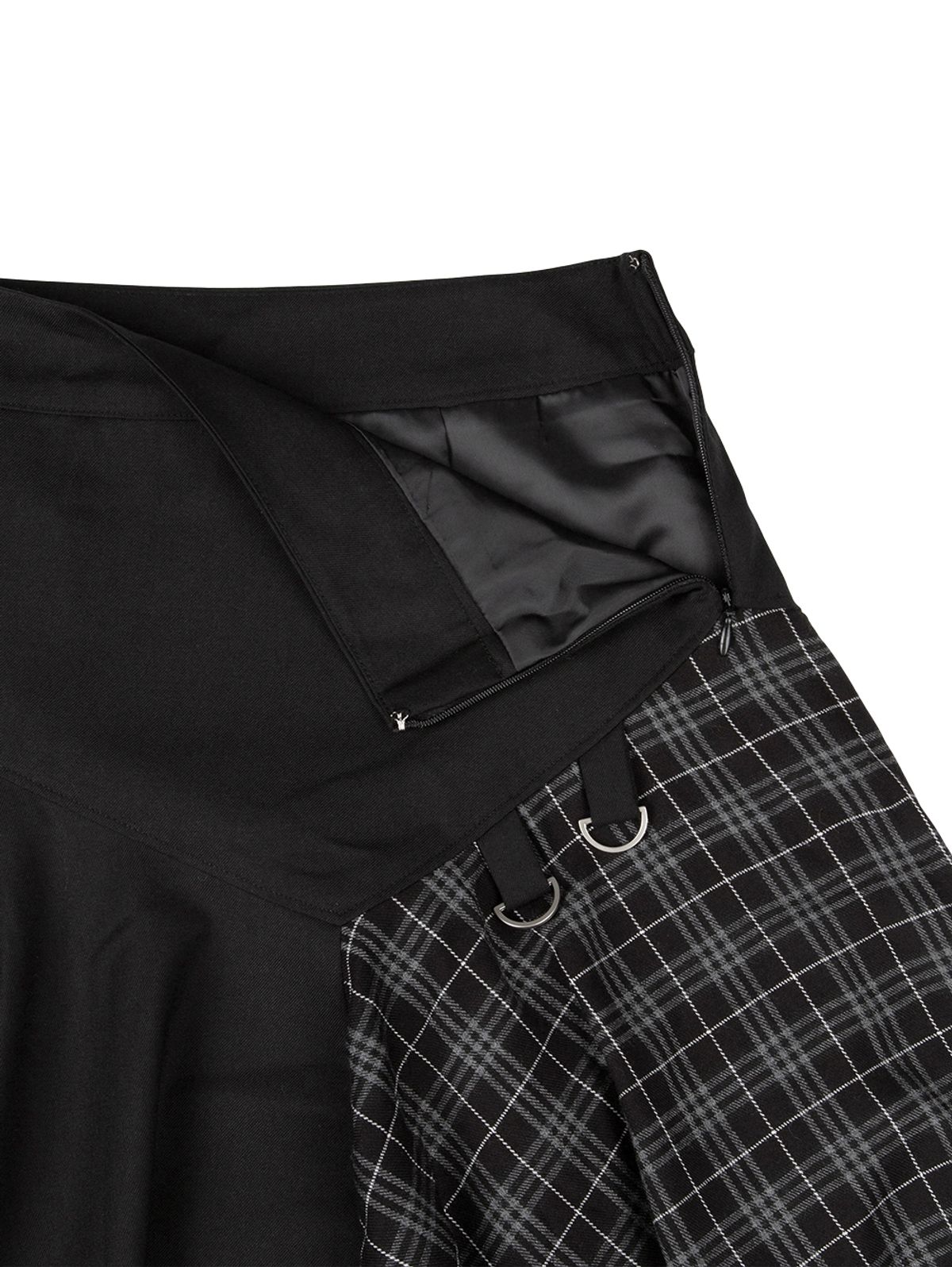 뚜오미오(TUOMIO) LAYERED ASYMMETRIC SKIRT [BLACK]