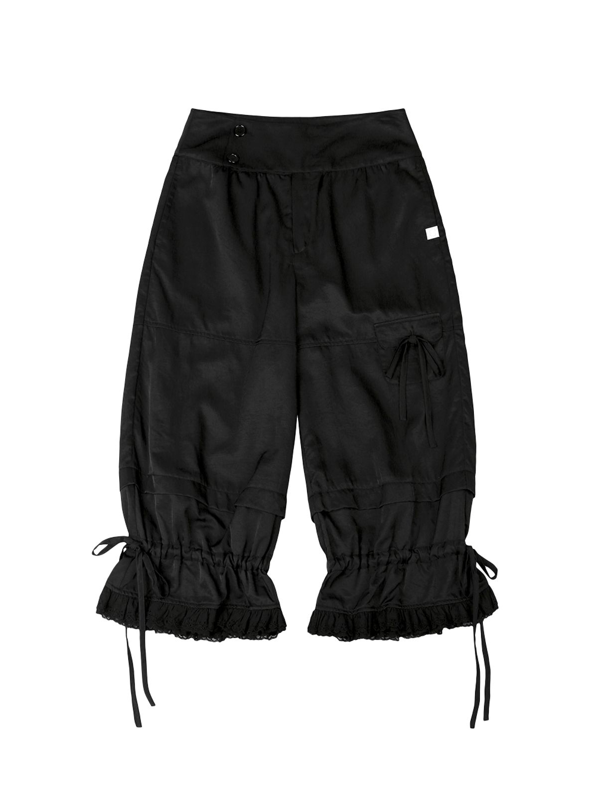 뚜오미오(TUOMIO) RIBBON MIDI PANTS [BLACK]