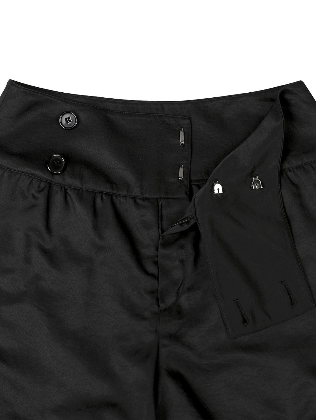 뚜오미오(TUOMIO) RIBBON MIDI PANTS [BLACK]