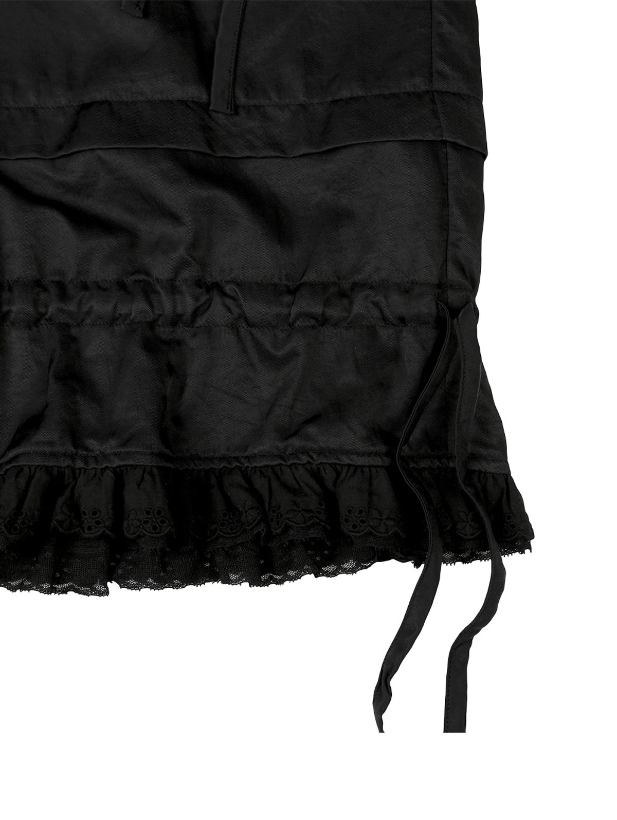 뚜오미오(TUOMIO) RIBBON MIDI PANTS [BLACK]