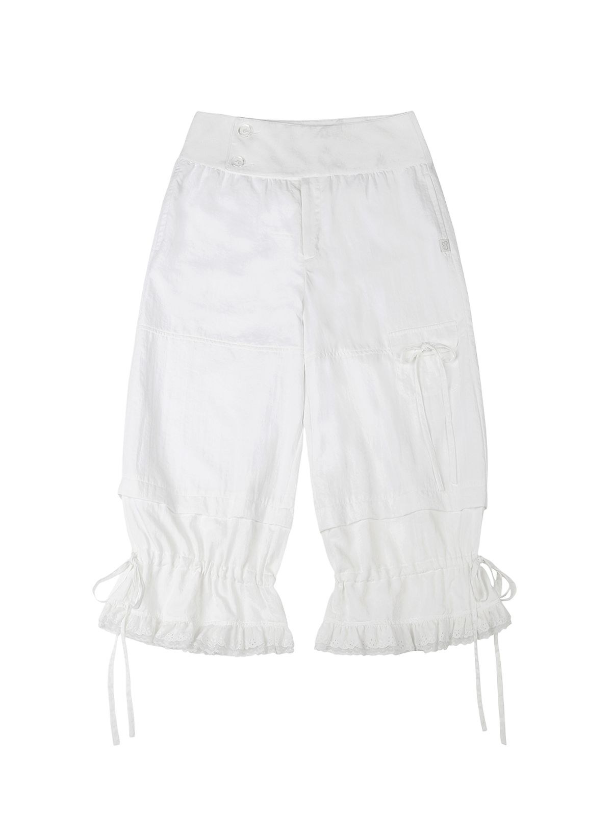 뚜오미오(TUOMIO) RIBBON MIDI PANTS [WHITE]