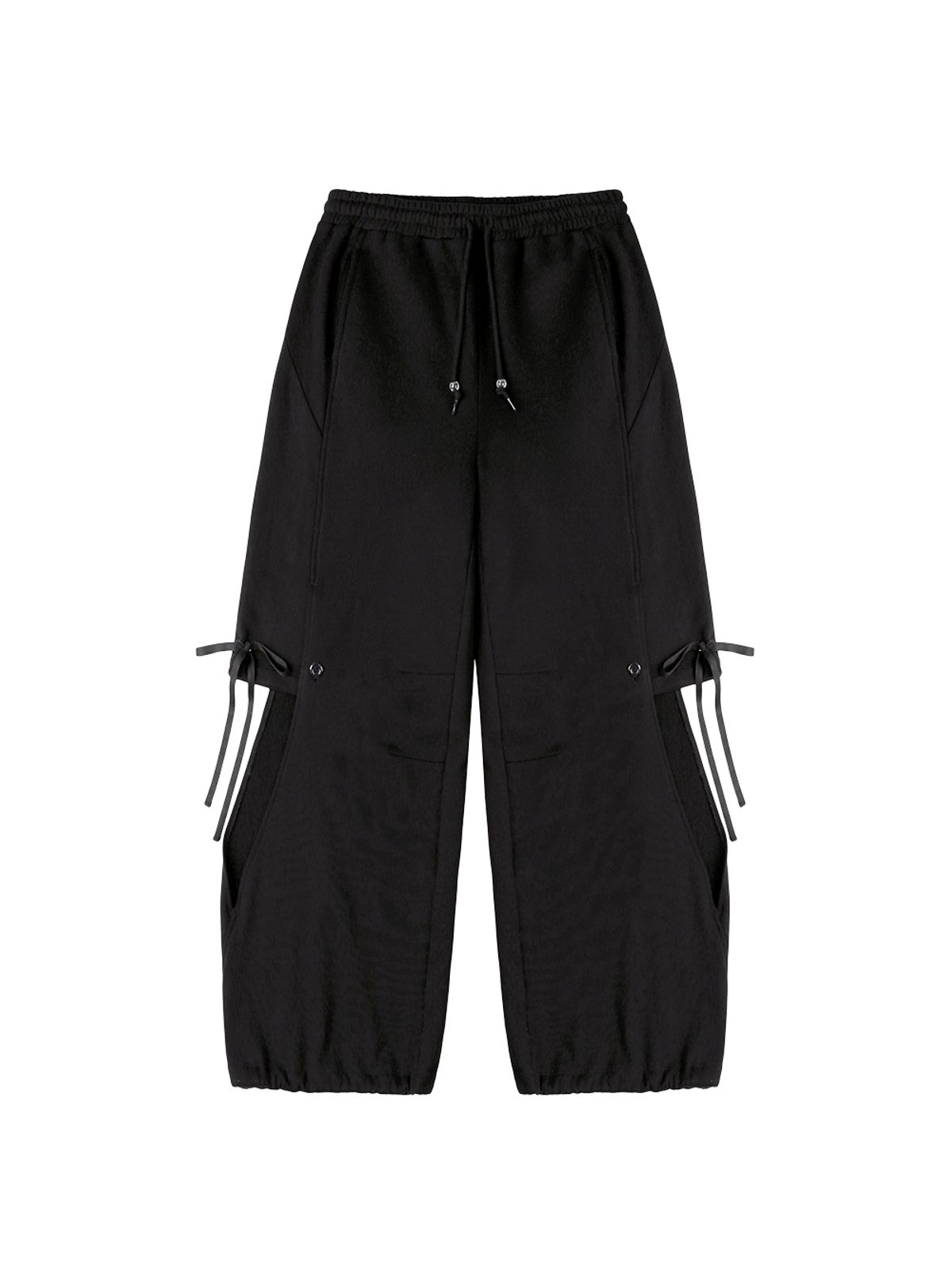 뚜오미오(TUOMIO) DOUBLE LAYERED SWEATPANTS [BLACK]