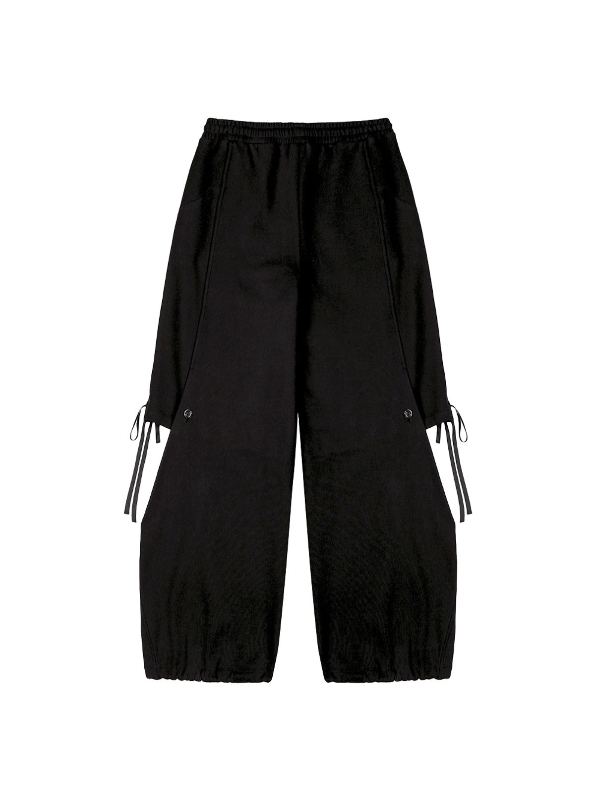뚜오미오(TUOMIO) DOUBLE LAYERED SWEATPANTS [BLACK]