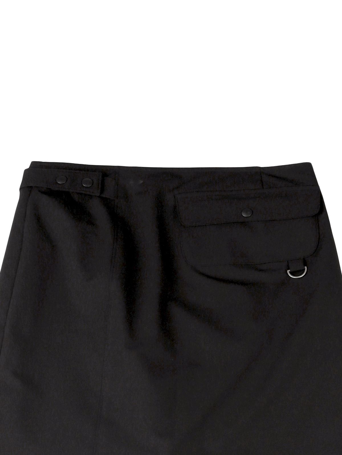 뚜오미오(TUOMIO) WRAP SKIRT TUCKED PANTS [BLACK]