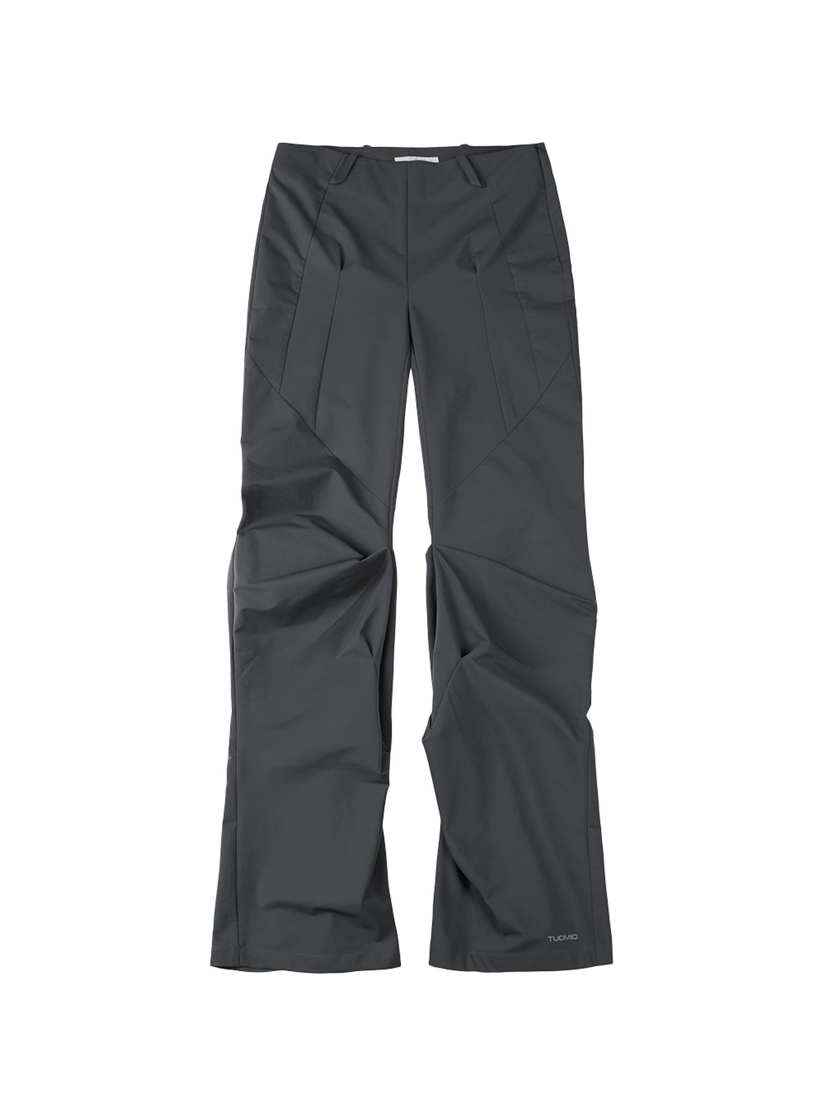 뚜오미오(TUOMIO) WRAP SKIRT TUCKED PANTS [CHARCOAL]
