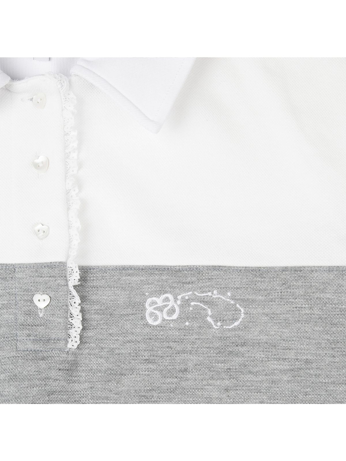 뚜오미오(TUOMIO) RUFFLE POLO TOP [HEATHER GREY]