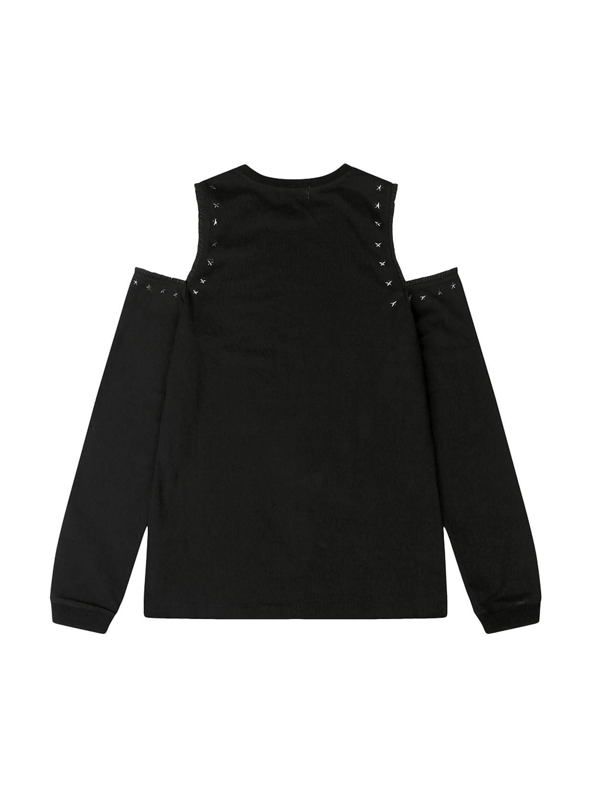 뚜오미오(TUOMIO) CUT-OUT LACE LONG SLEEVES [BLACK]
