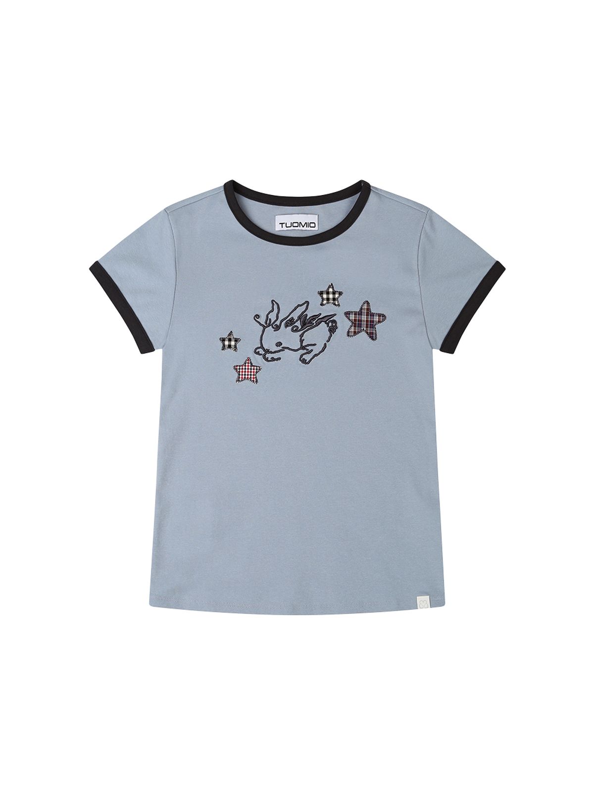 뚜오미오(TUOMIO) STAR BUNNY RINGER T-SHIRT [BABY BLUE]