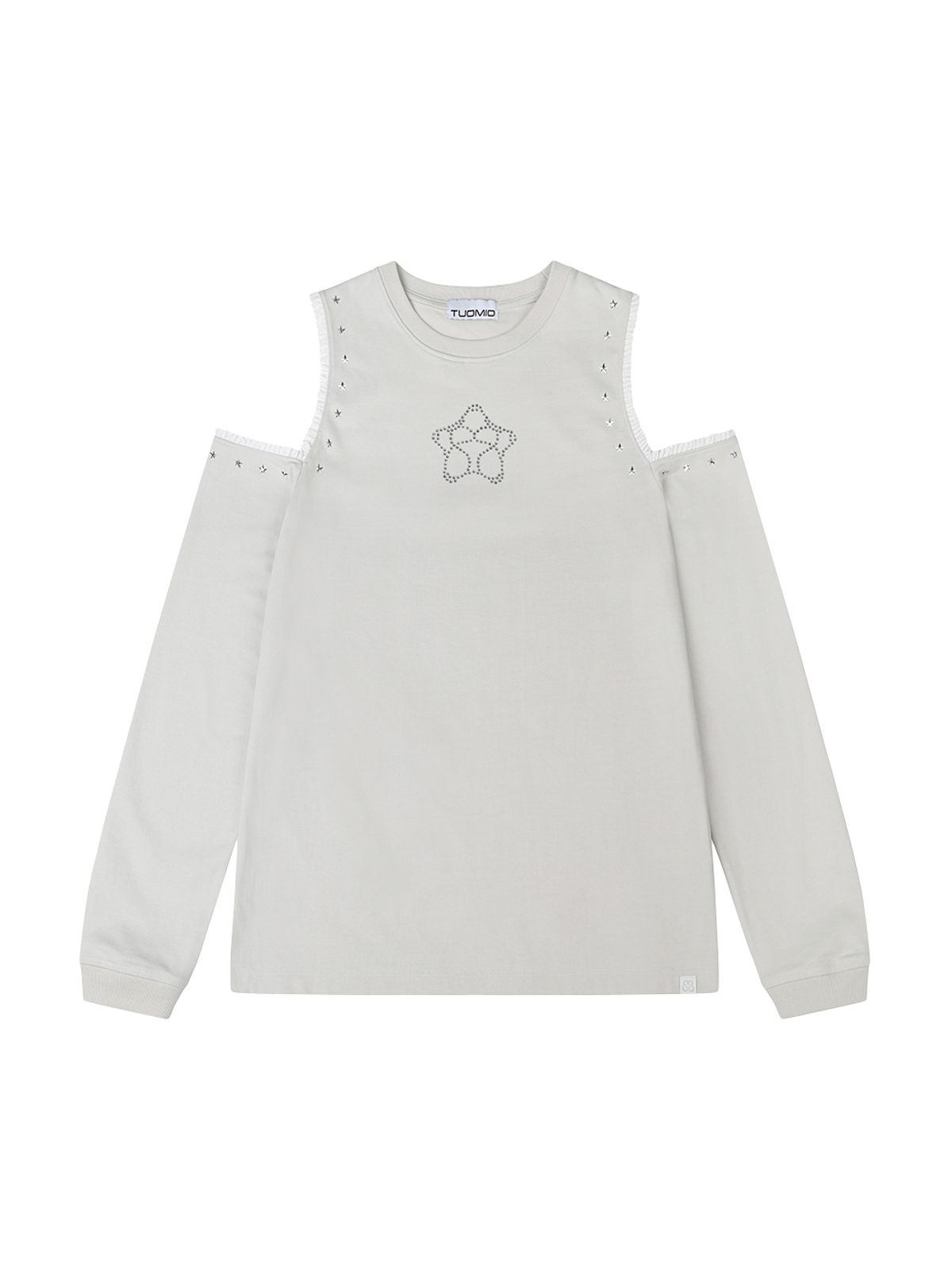 뚜오미오(TUOMIO) CUT-OUT LACE LONG SLEEVES [BEIGE]