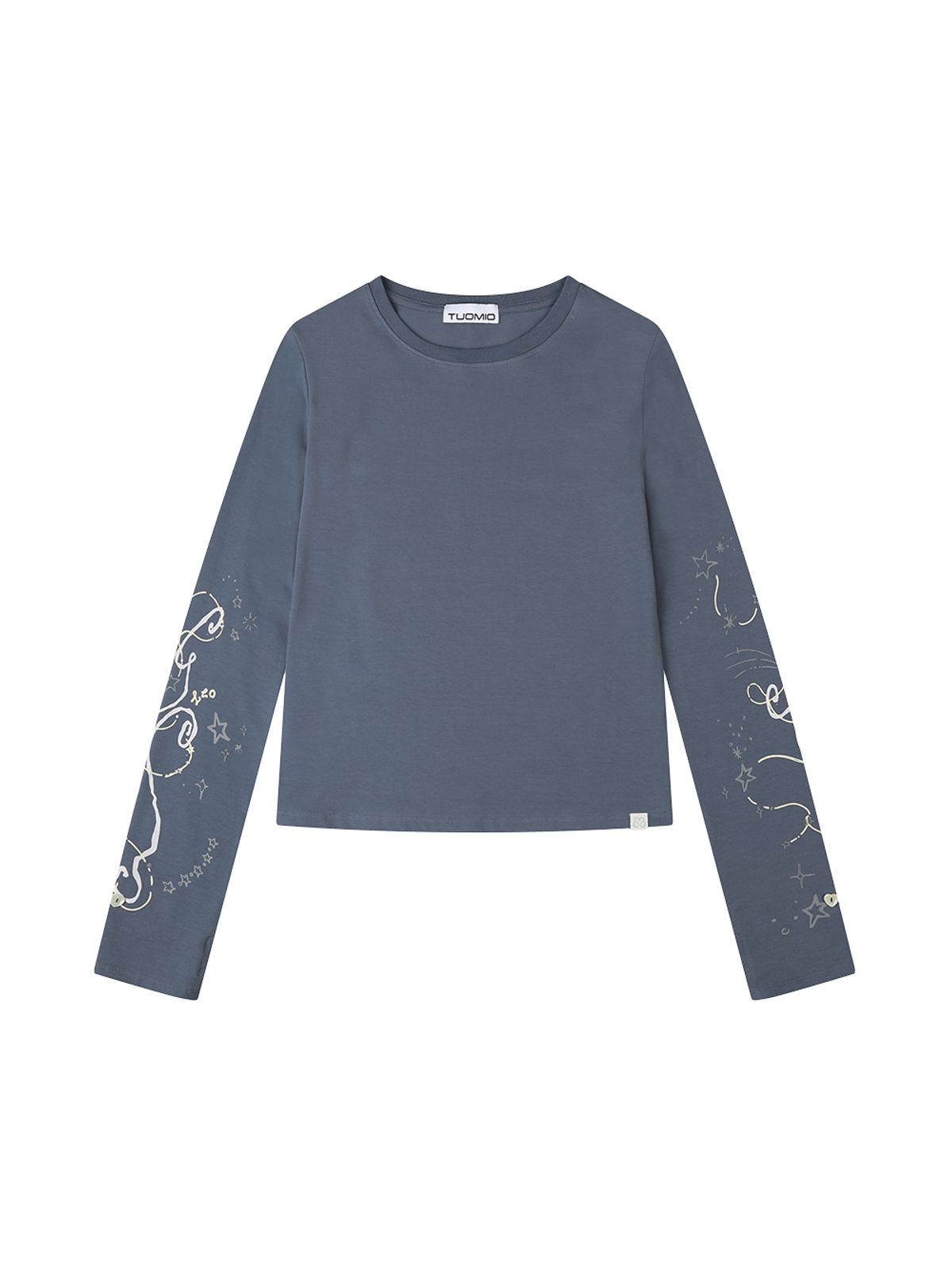 뚜오미오(TUOMIO) DRAWING LONG SLEEVES [DUSTY BLUE]