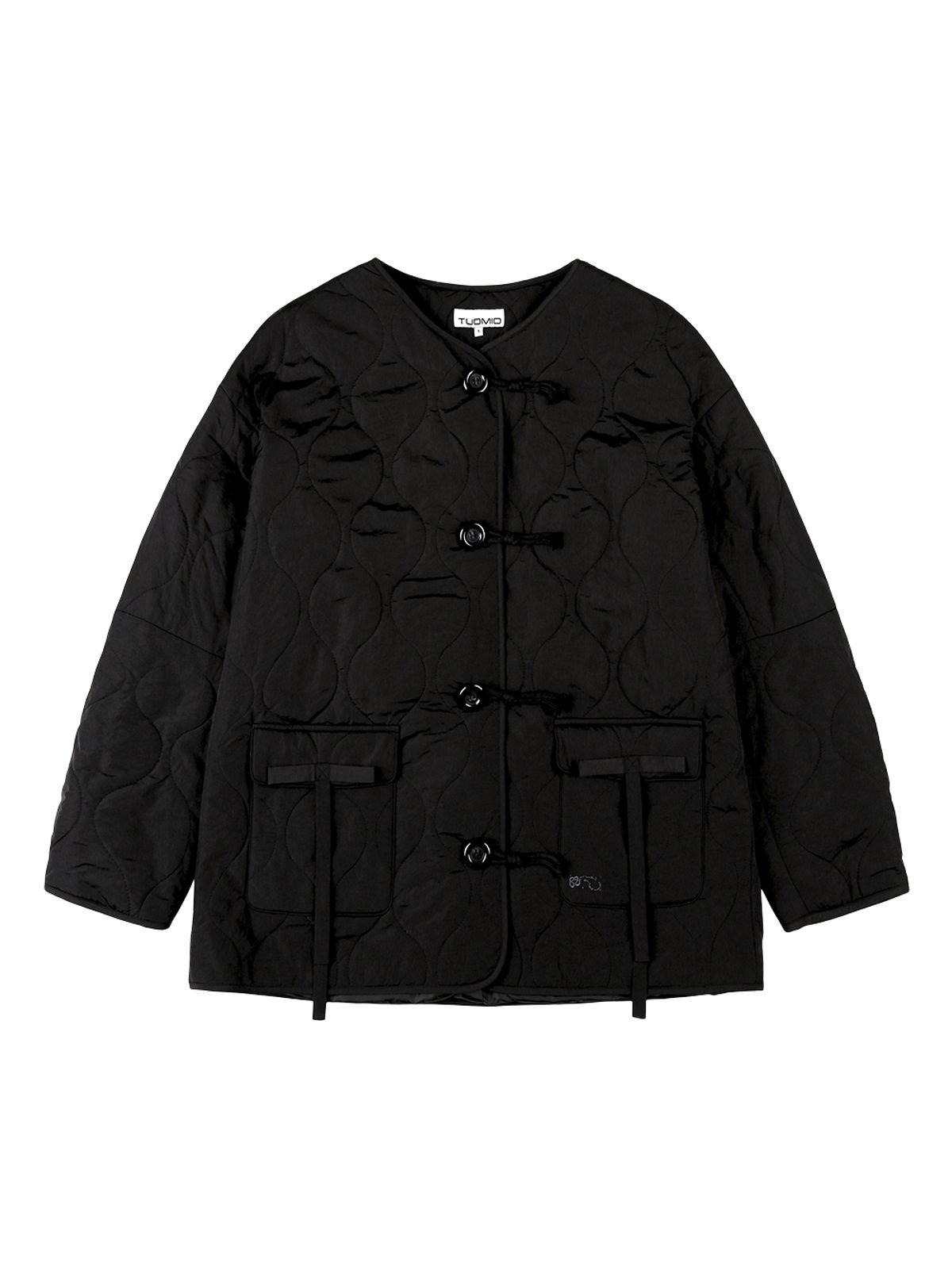 뚜오미오(TUOMIO) RIBBON QUILTED JACKET [BLACK]