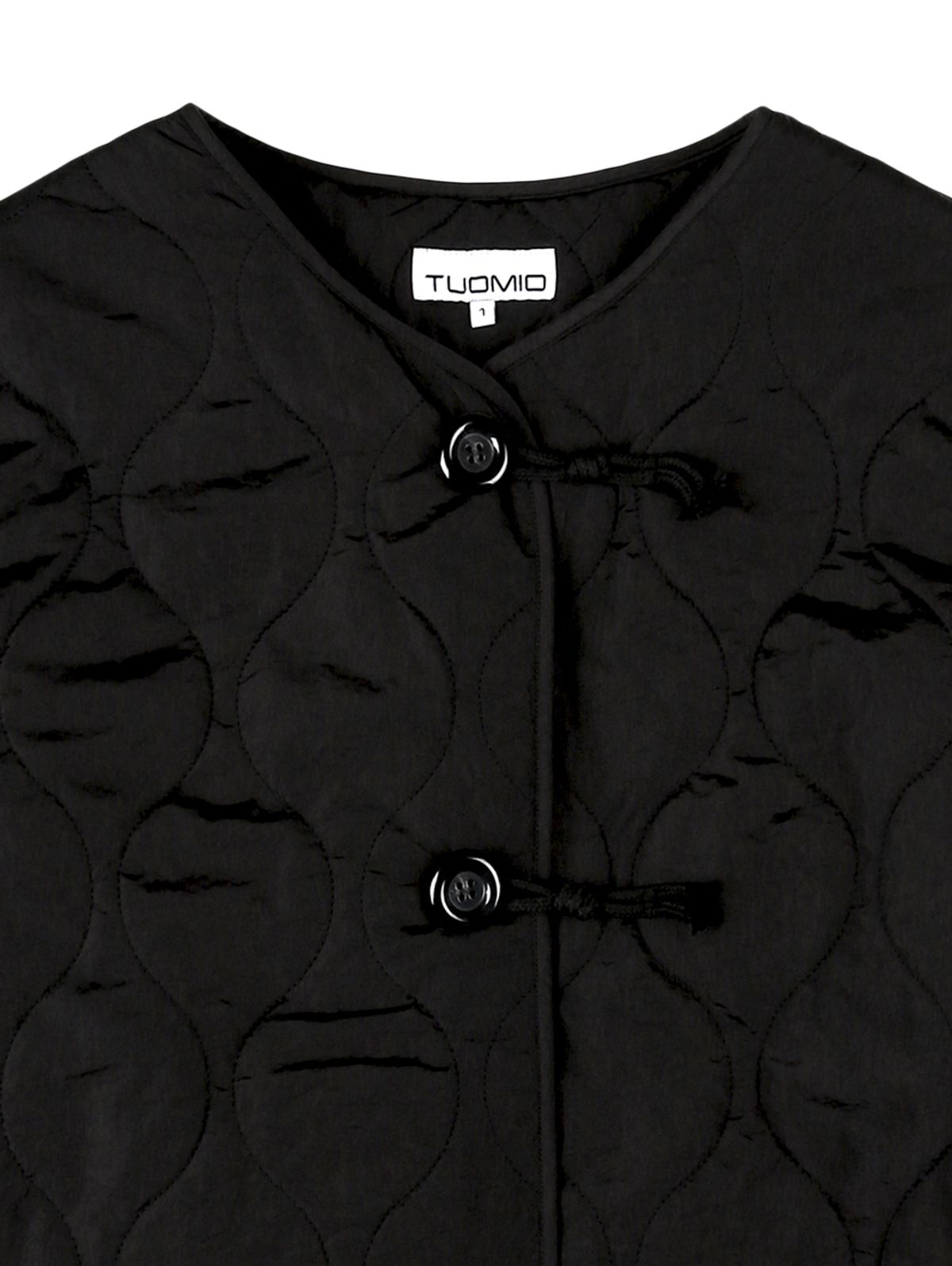 뚜오미오(TUOMIO) RIBBON QUILTED JACKET [BLACK]