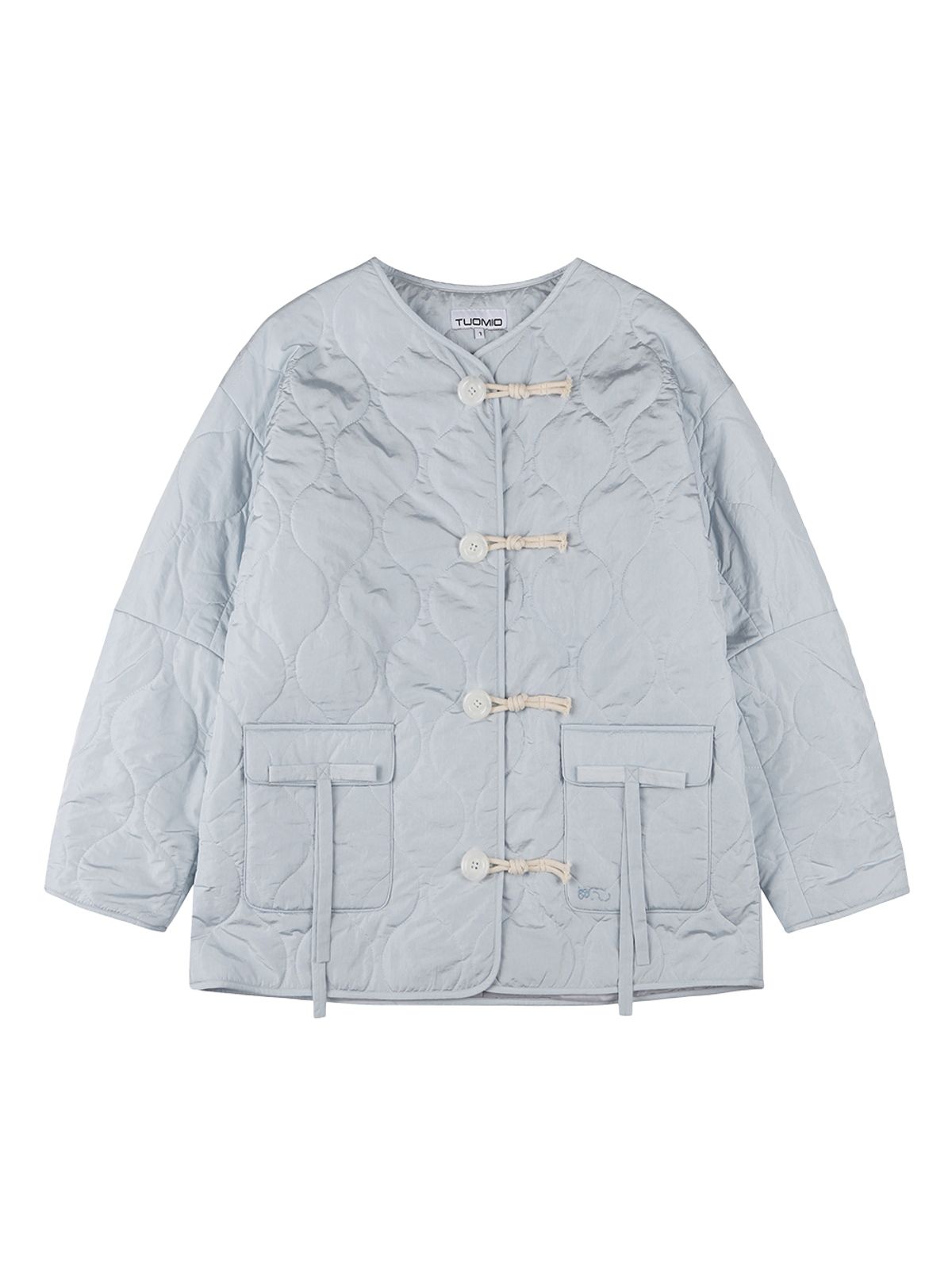 뚜오미오(TUOMIO) RIBBON QUILTED JACKET [LIGHT GREY]