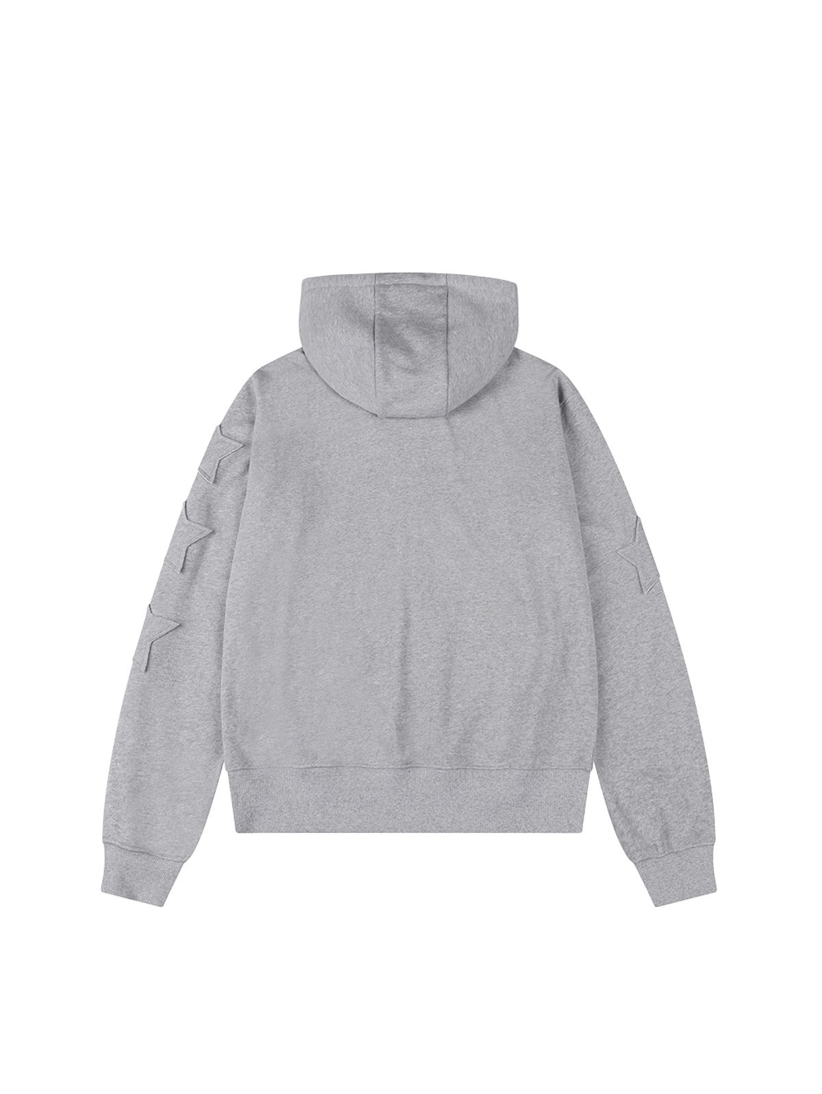 뚜오미오(TUOMIO) STAR PATCH HOOD ZIP-UP [HEATHER GREY]
