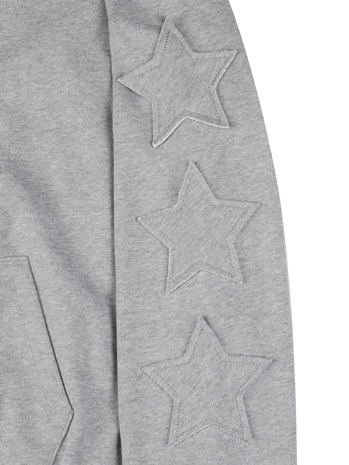 뚜오미오(TUOMIO) STAR PATCH HOOD ZIP-UP [HEATHER GREY]