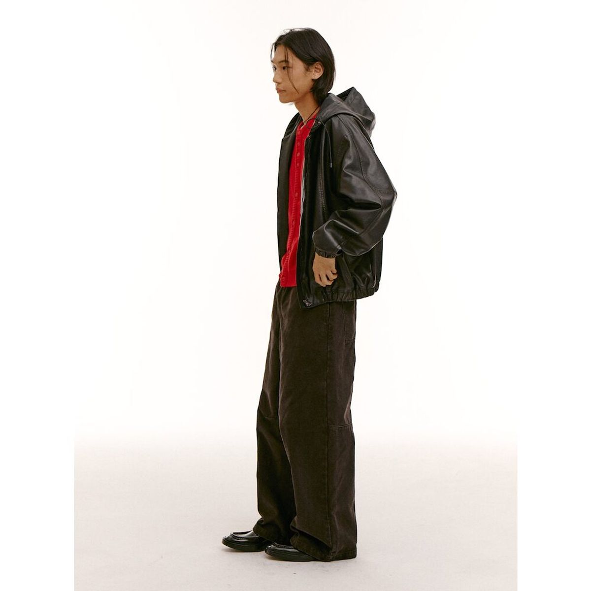 샌드 사운드(SAND SOUND) (UNISEX) 워싱 카치온 밴딩 벌룬 팬츠  브라운