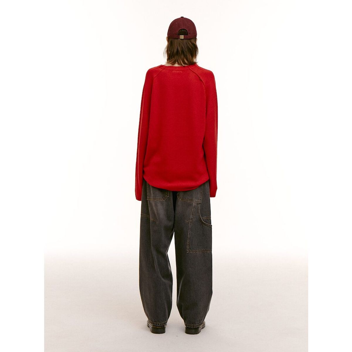 샌드 사운드(SAND SOUND) (UNISEX) 와이드 벌룬핏 워크 데님  애쉬