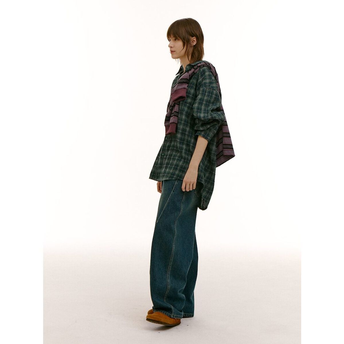 샌드 사운드(SAND SOUND) (UNISEX) 와이드 커브드 벌룬 팬츠  블루