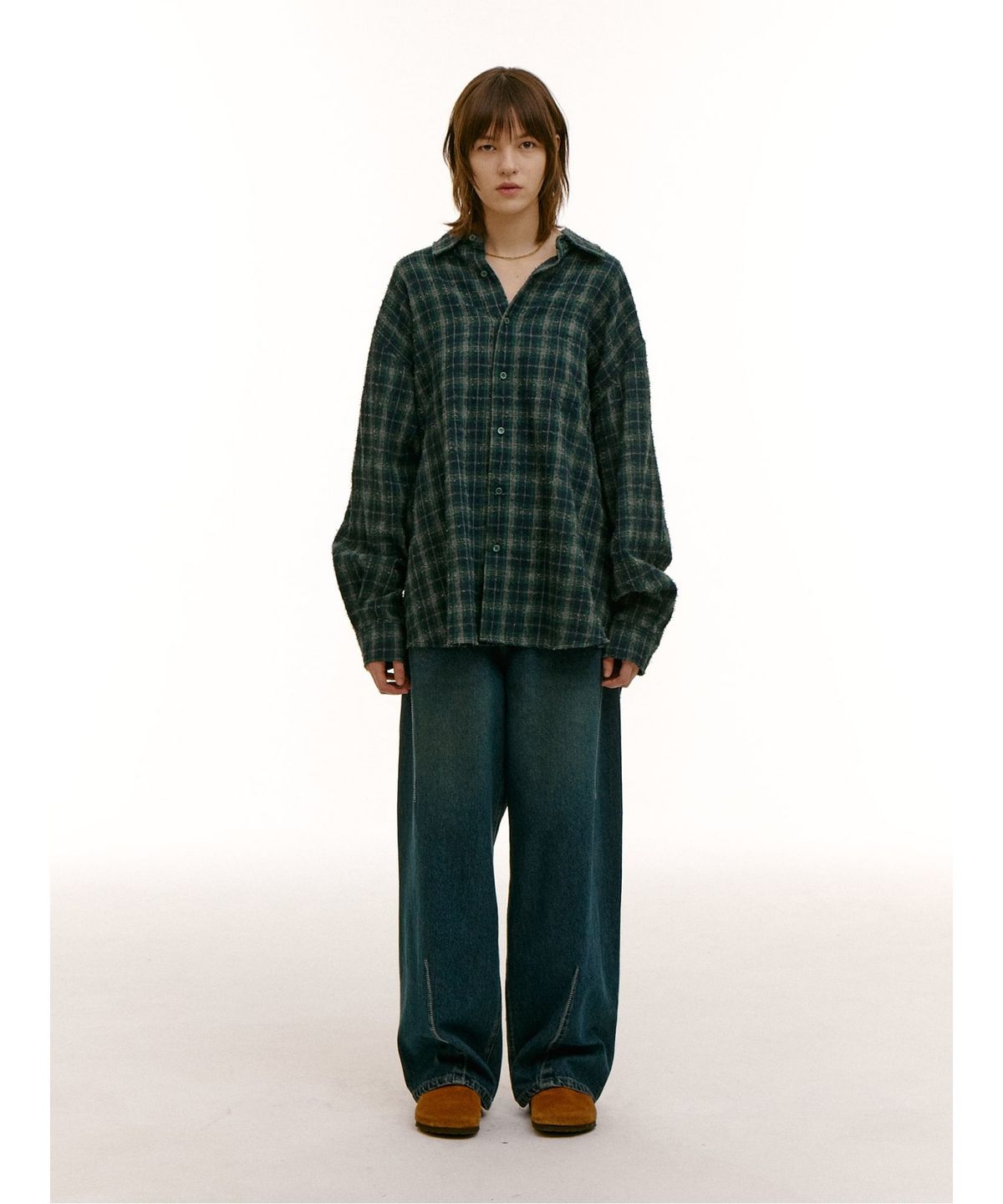 샌드 사운드(SAND SOUND) (UNISEX) 와이드 커브드 벌룬 팬츠  블루