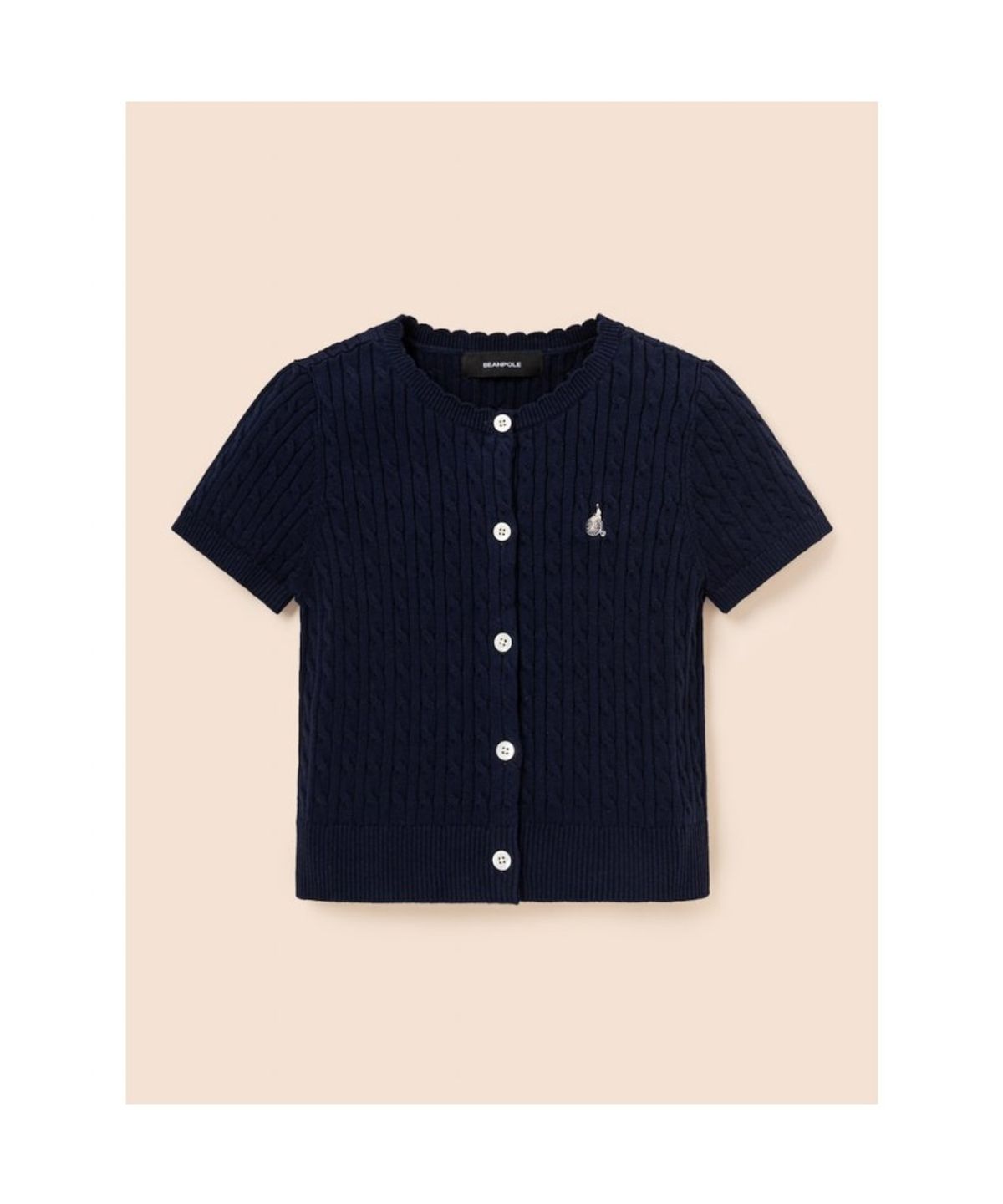 빈폴 키즈(BEANPOLE KIDS) [Essential] 여아 면 케이블 반소매 카디건  네이비 (BI585AGE2R) (BI585AGE2R) (BI585AGE2R) (BI585AGE2R)
