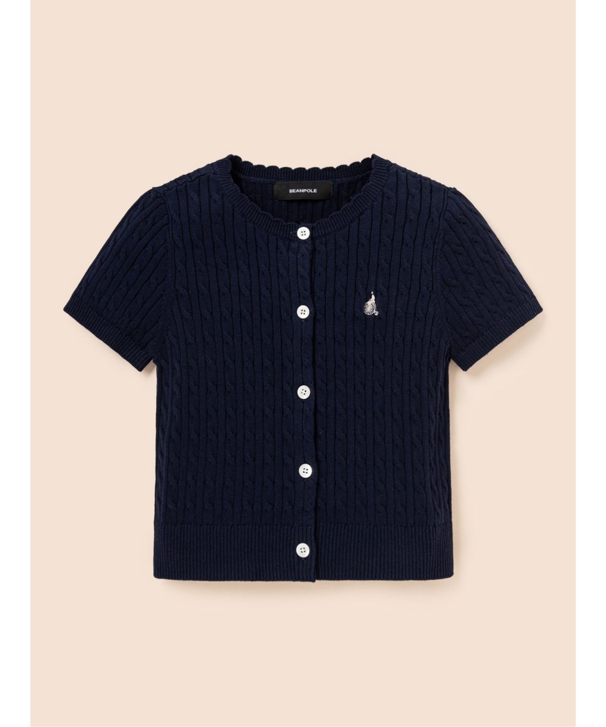 빈폴 키즈(BEANPOLE KIDS) [Essential] 여아 면 케이블 반소매 카디건  네이비 (BI585AGE2R) (BI585AGE2R) (BI585AGE2R) (BI585AGE2R)
