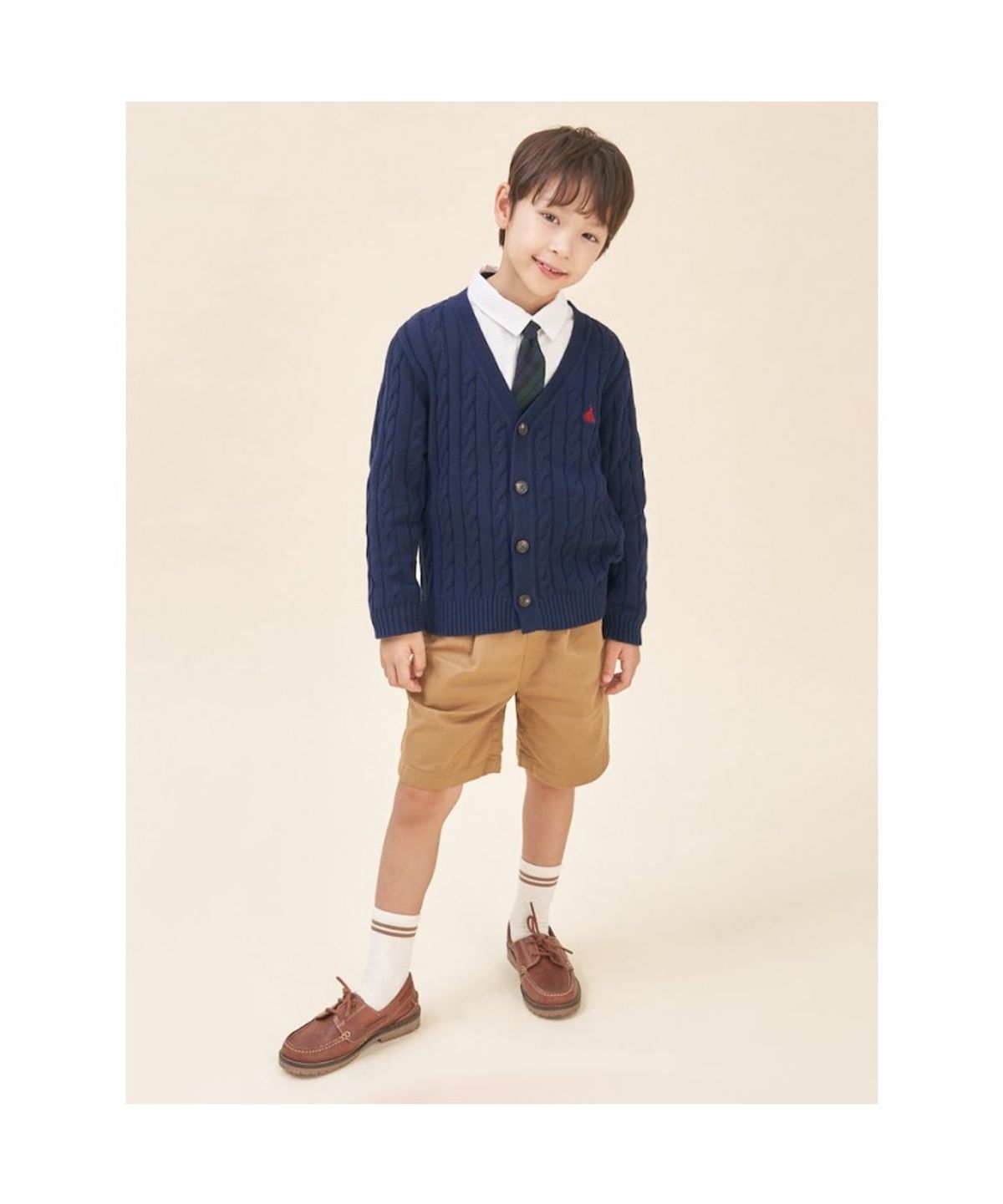 빈폴 키즈(BEANPOLE KIDS) [Essential] 면 케이블 카디건  네이비 (BI585AUE1R) (BI585AUE1R) (BI585AUE1R)